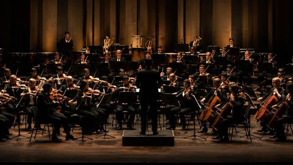 Hatay'da kurulan bir orkestra.